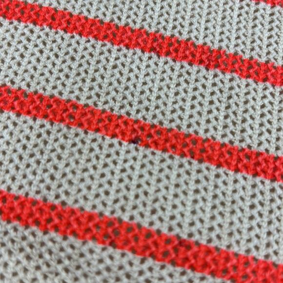 J.O.A. Knit 2 Piece Crop Top & Skirt Set Cream Orange Strip Size Large NWT - Picture 8 of 13